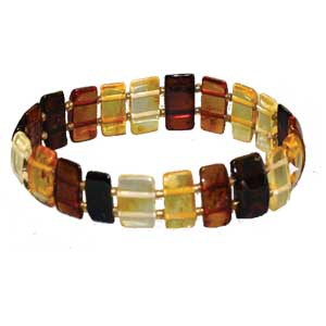 Bracelet Ambre de la Mer Baltique rectangulaire