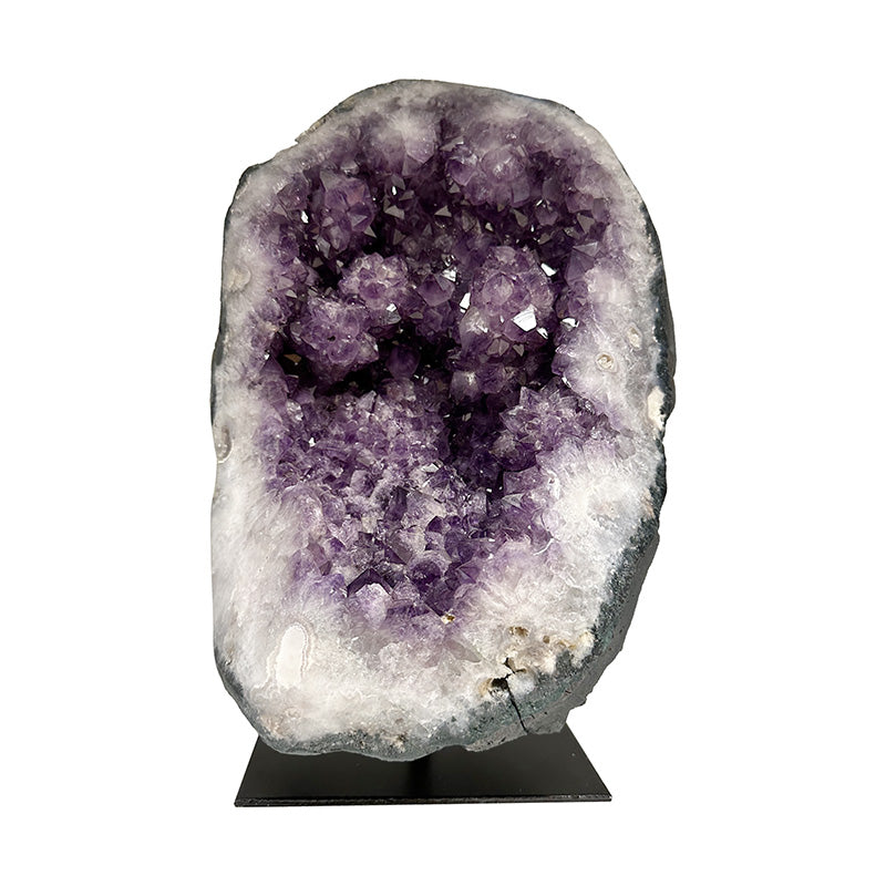 Tête de géode d'Améthyste sur socle 13