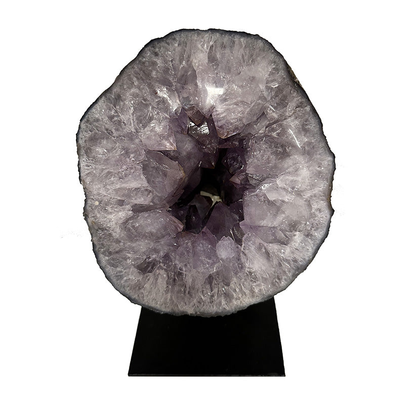 Tête de géode d'Améthyste sur socle 14