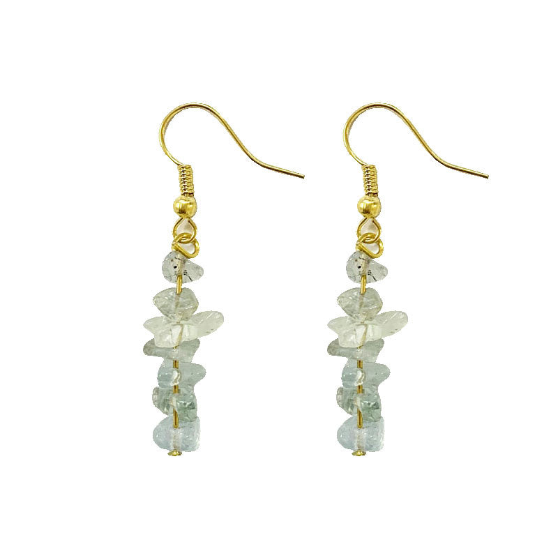 Boucles d'oreilles d'Aigue Marine de Madagascar grand modèle