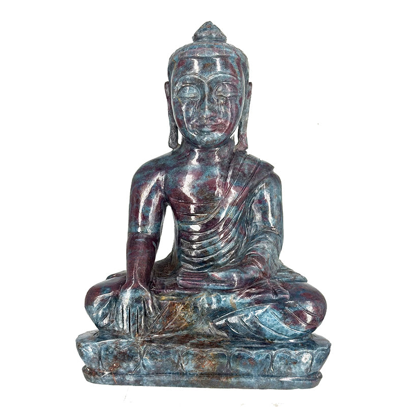 Bouddha en Rubis Cyanite