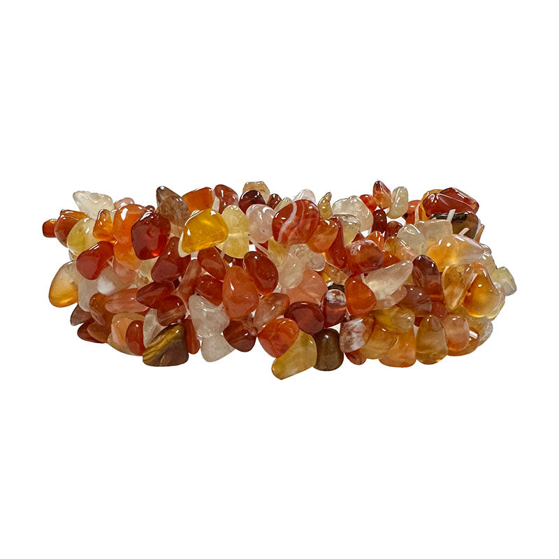Bracelet Cornaline baroque tressé