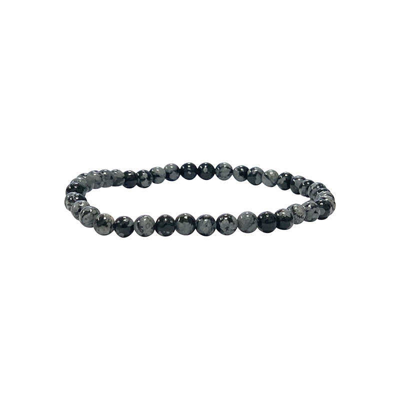 Bracelet Obsidienne flocon de neige