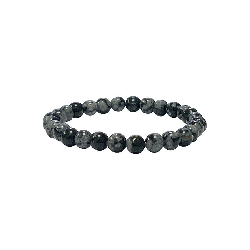 Bracelet Obsidienne flocon de neige