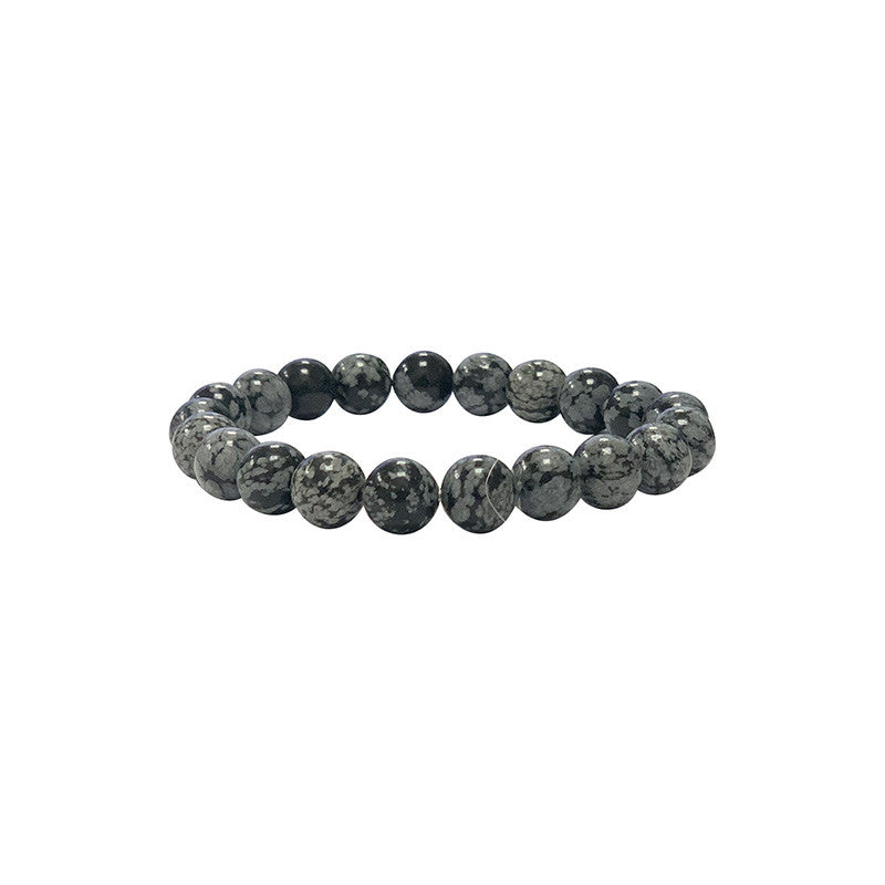 Bracelet Obsidienne flocon de neige