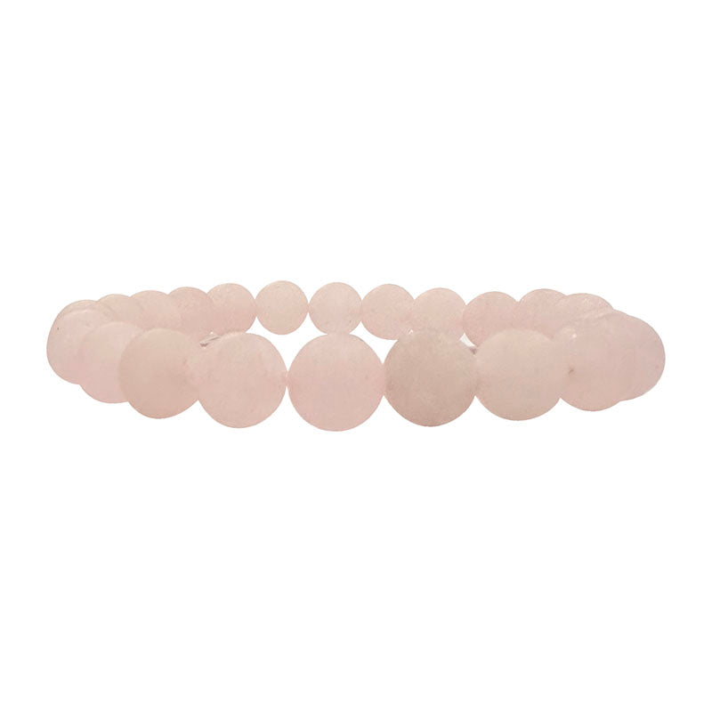 Bracelet Quartz rose dépoli