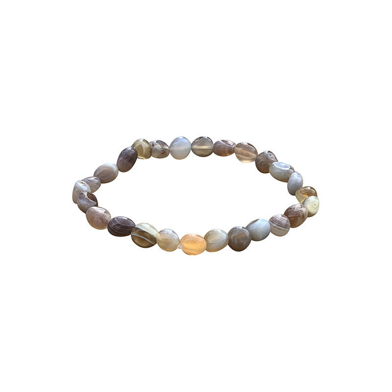 Bracelet Agate du Botswana grains