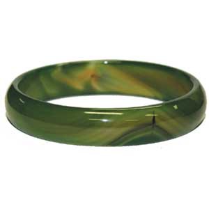 Bracelet Agate teintée verte