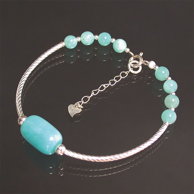 Bracelet Amazonite et Argent 0,925