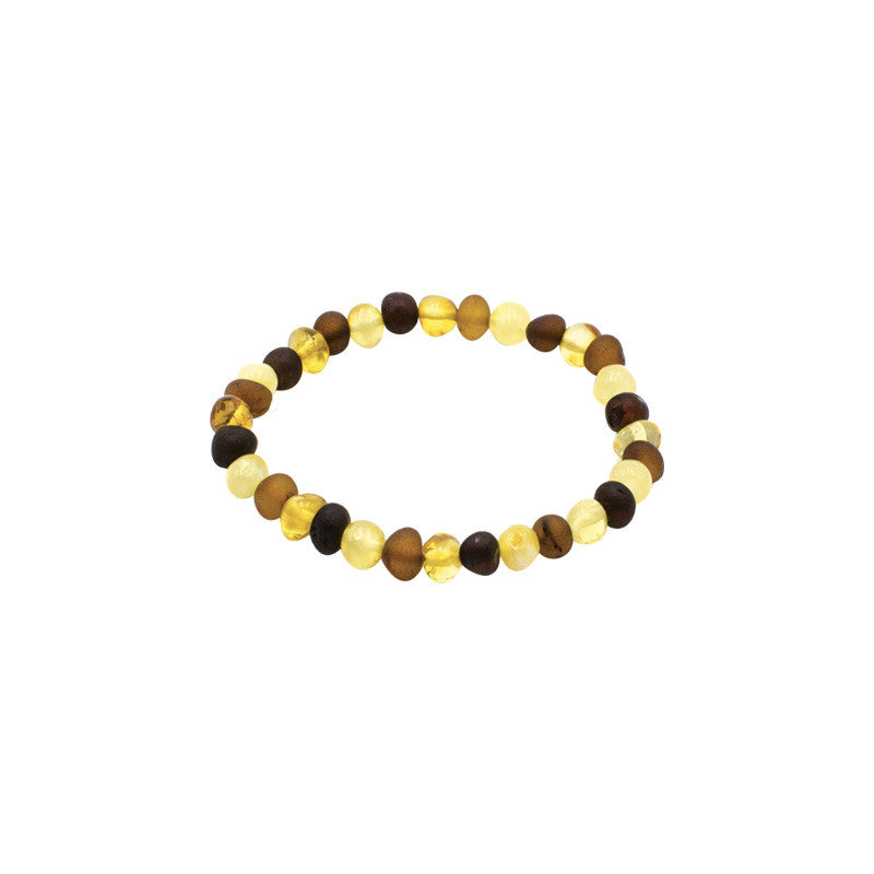 Bracelet Ambre de la Mer Baltique roulé et dépoli