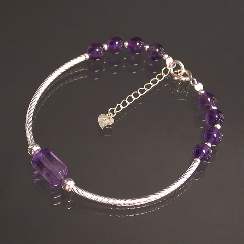 Bracelet Améthyste et Argent 0,925