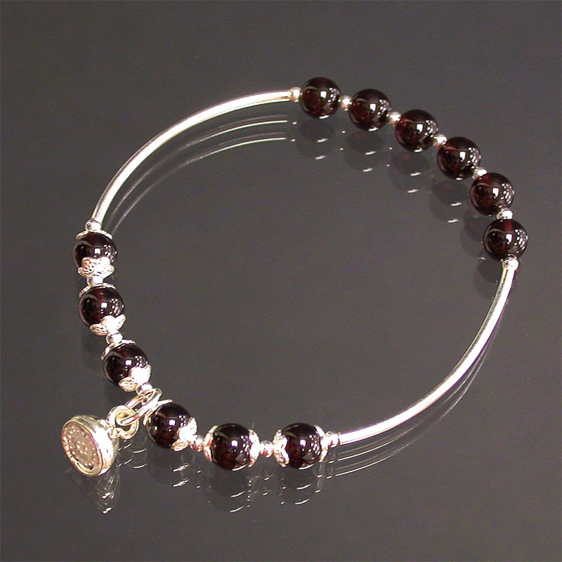 Bracelet Grenat extra Argent