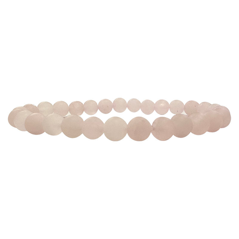 Bracelet Quartz rose dépoli