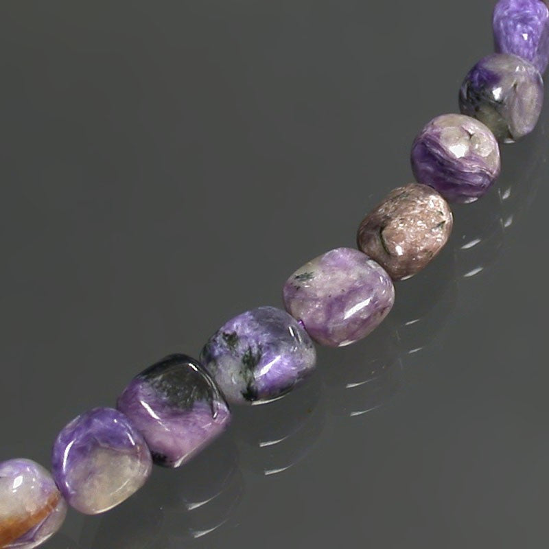 Collier Charoïte grain de café