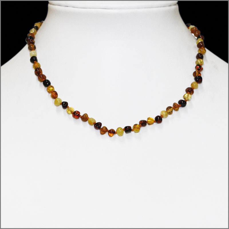 Collier Ambre de la Baltique multi perles roulées