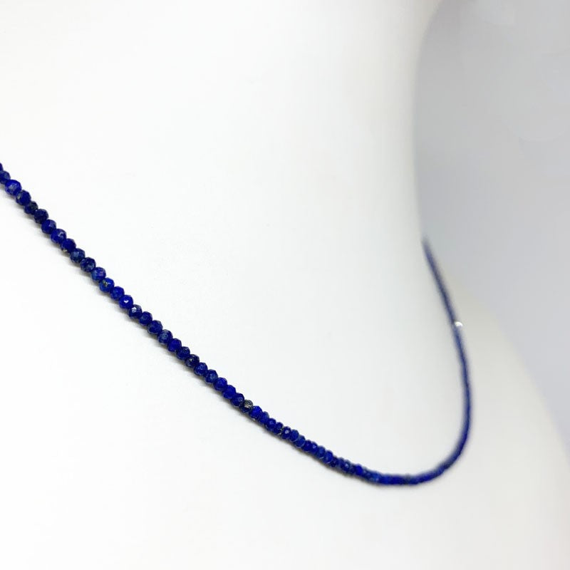 Collier Lapis Lazuli facetté argent 0,925