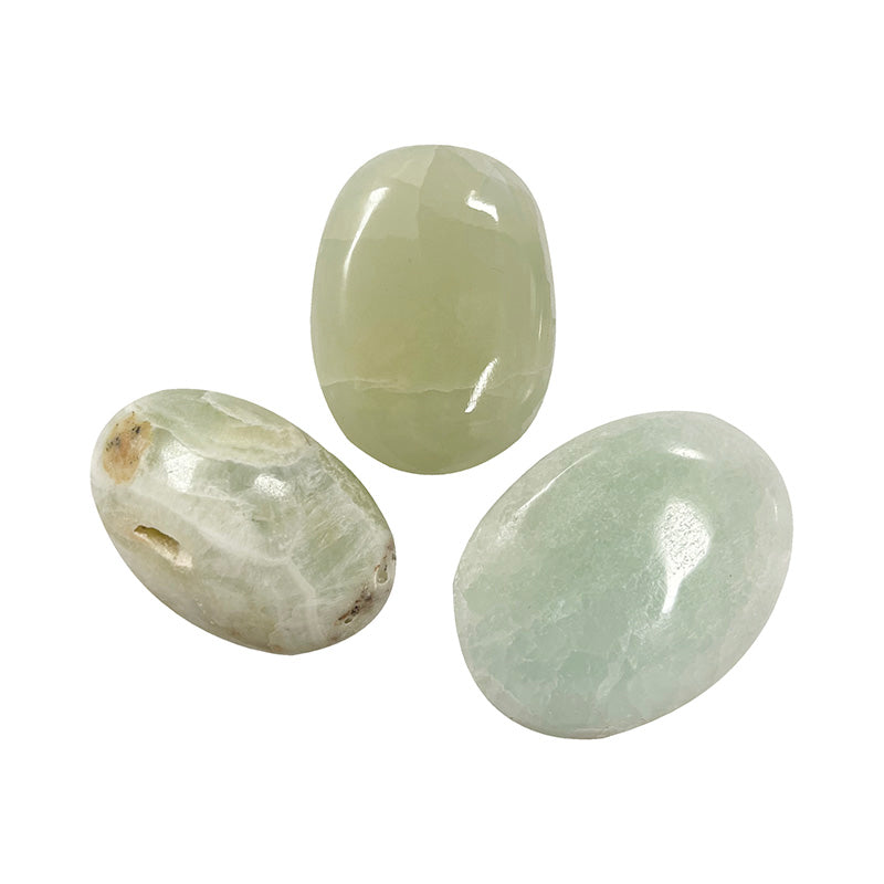 Galet poli Calcite Pisachio