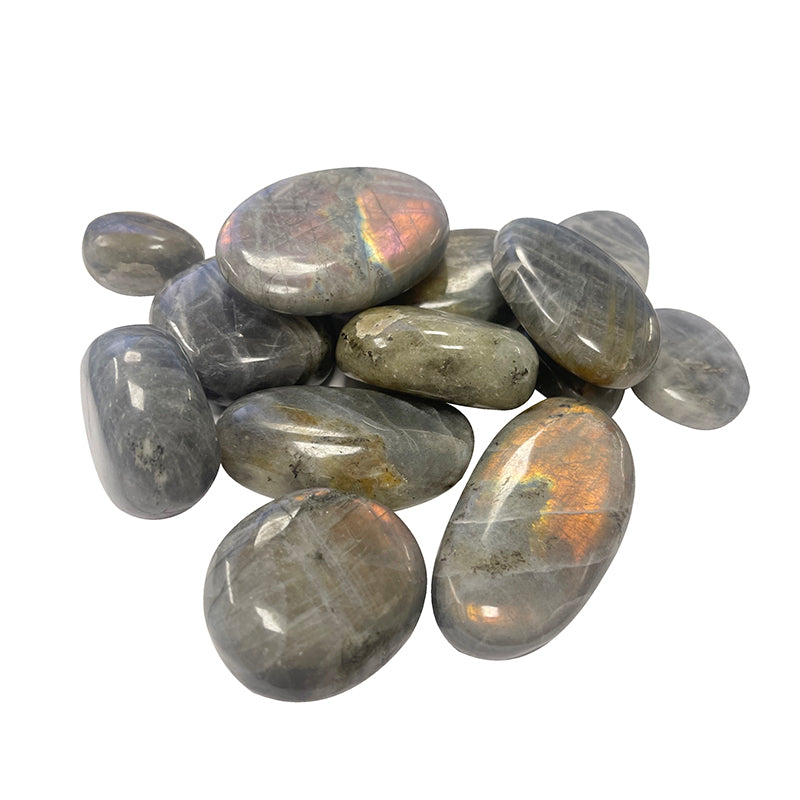Galet poli Labradorite violette
