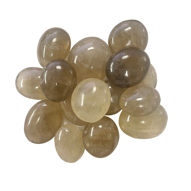 Galet poli Quartz fumé