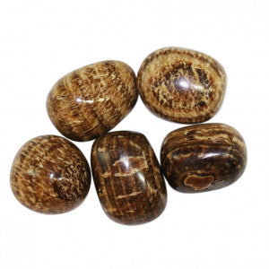 Pierre roulée Aragonite zonée