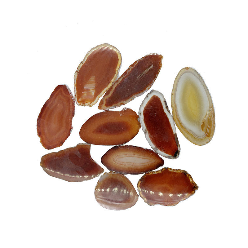 Tranche d'Agate Fauve
