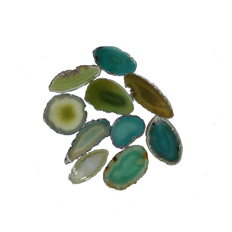 Tranche d'Agate verte