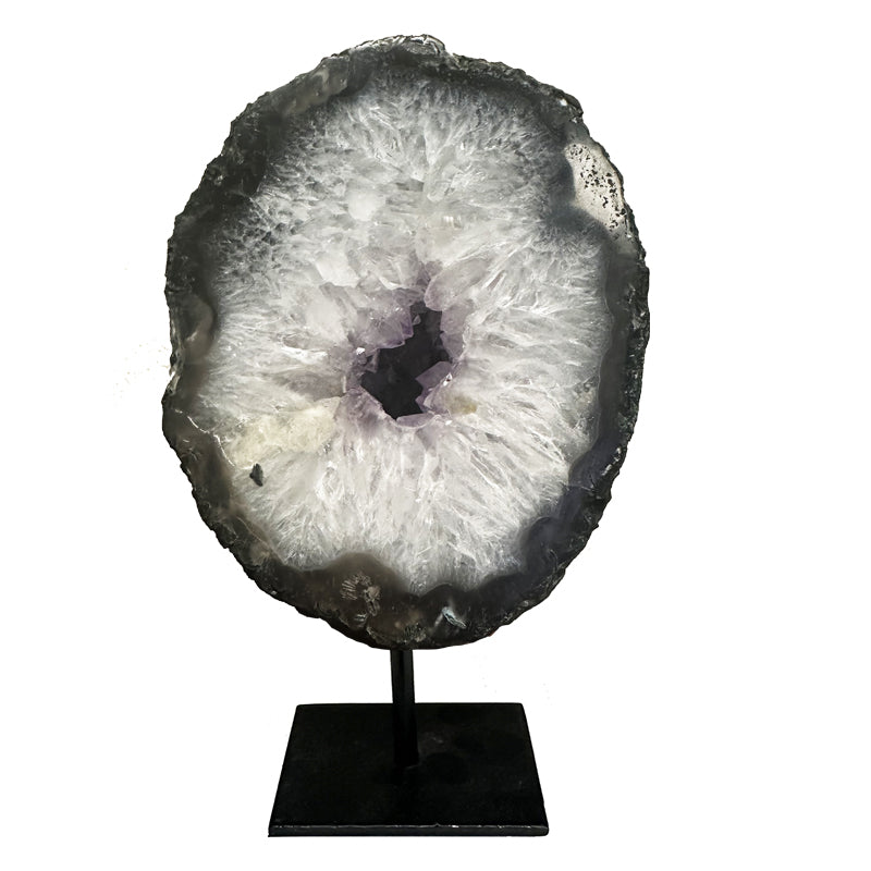 Tranche d'Améthyste sur socle 43