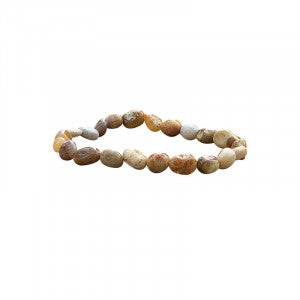 Bracelet Corail fossile grain