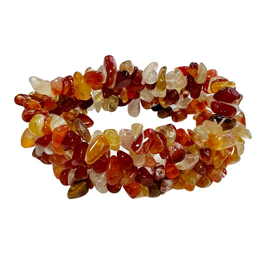 Bracelet Cornaline baroque tressé