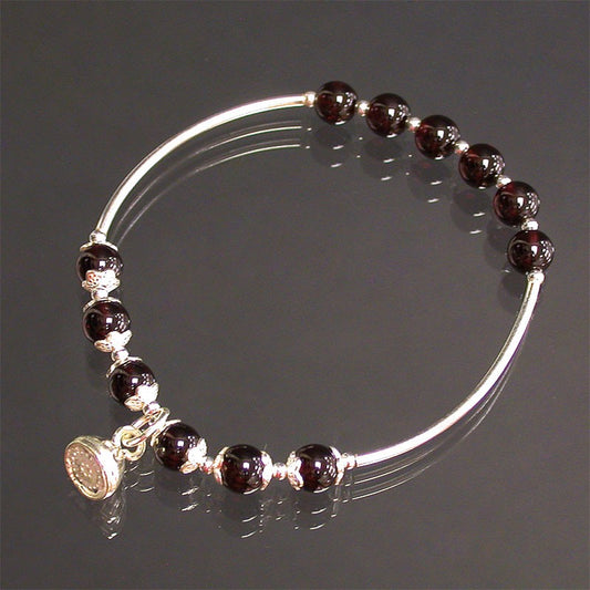 Bracelet Grenat extra Argent