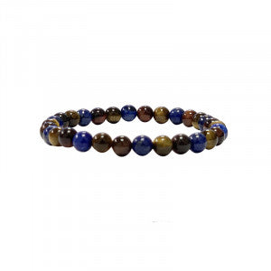 Bracelet Multi : Lapis Lazuli, Oeil de Tigre, Oeil de Taureau