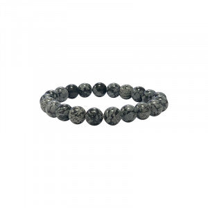 Bracelet Obsidienne flocon de neige