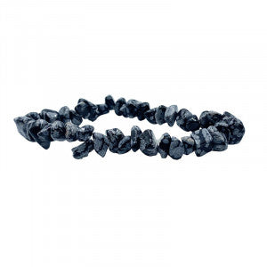 Bracelet Obsidienne flocon de neige baroque
