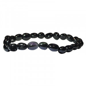 Bracelet Obsidienne oeil céleste grains