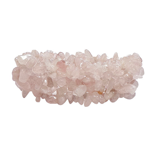 Bracelet Quartz rose tressé