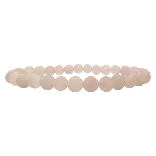Bracelet Quartz rose dépoli