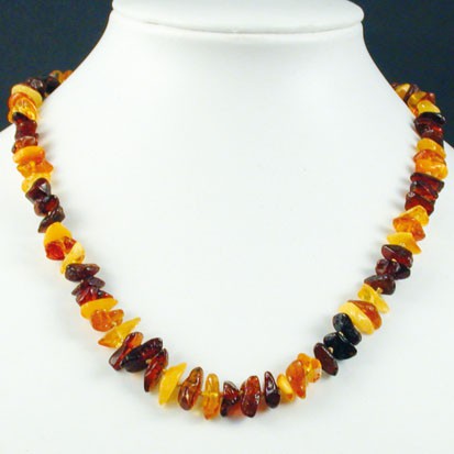 Collier Ambre de la Baltique baroque multi