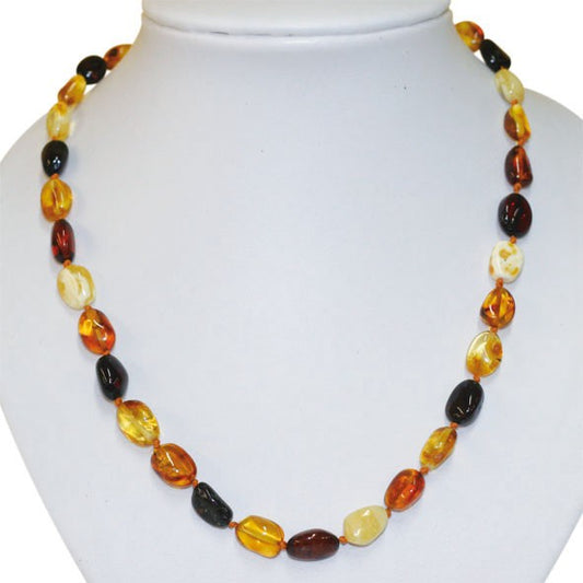 Collier Ambre de la Baltique olives 45cm