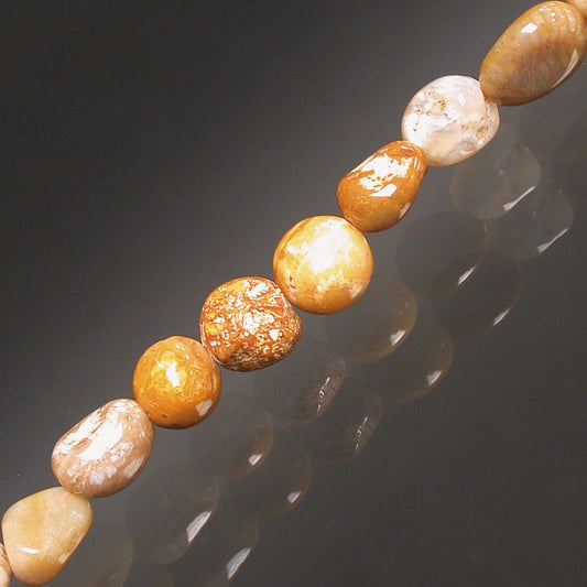 Collier Corail fossile grain