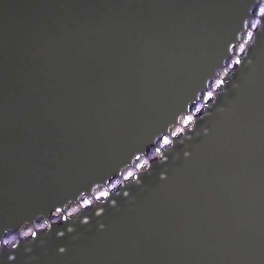 Collier Iolite cordiérite facetté