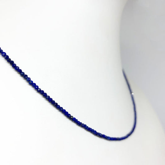 Collier Lapis Lazuli facetté argent 0,925