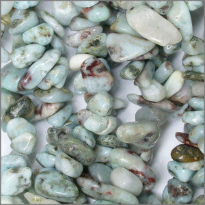 Collier Larimar baroque 42cm