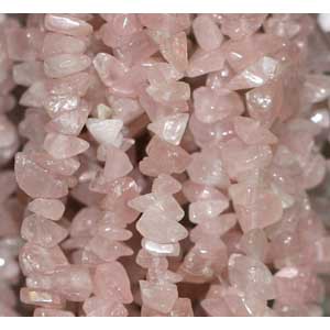 Collier Quartz rose baroque 85cm