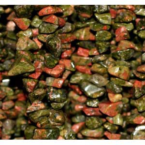 Collier Unakite baroque 85cm